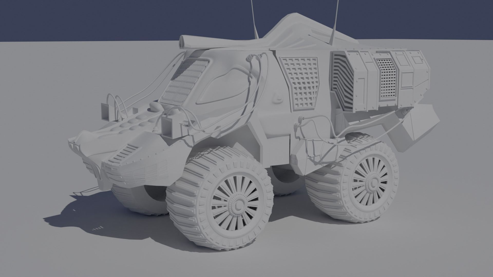 LOWPOLY CROCODILE CAR  Low-poly 3D model_19