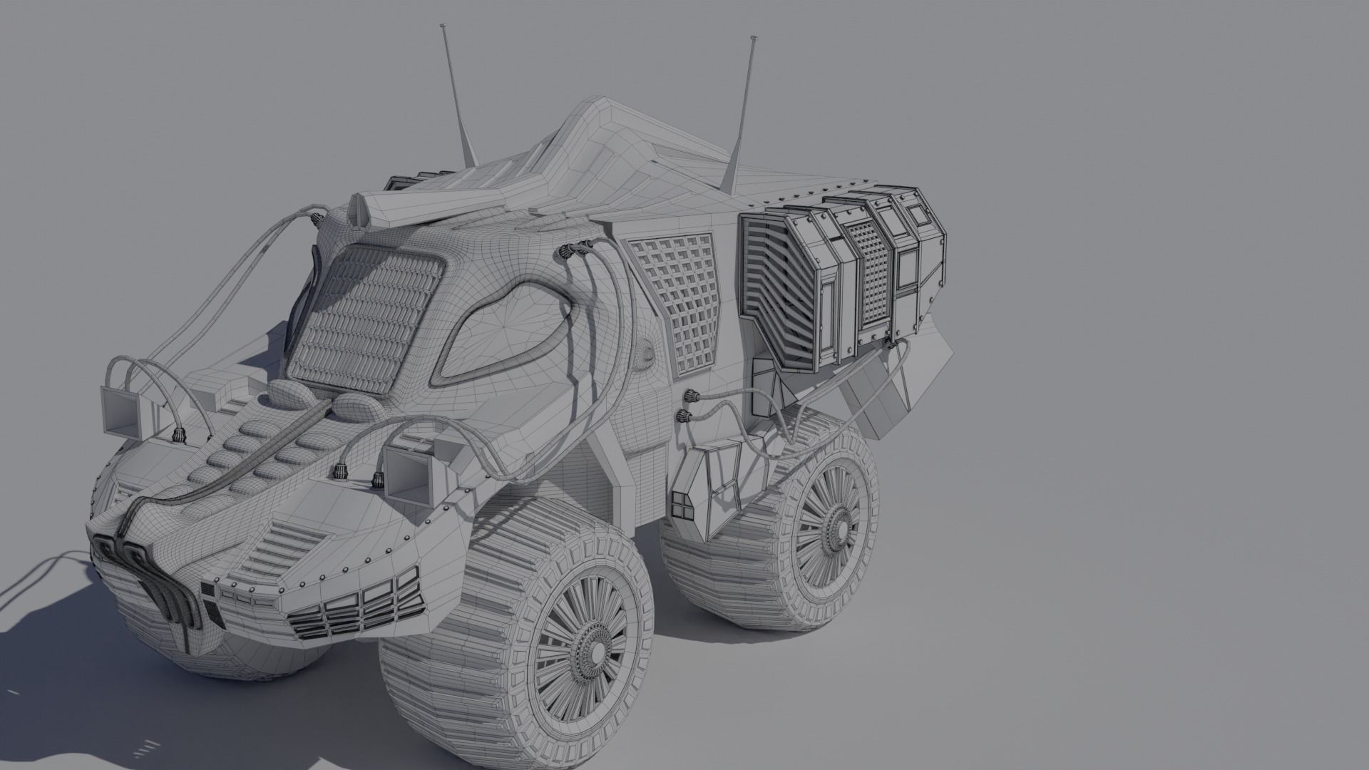 LOWPOLY CROCODILE CAR  Low-poly 3D model_24