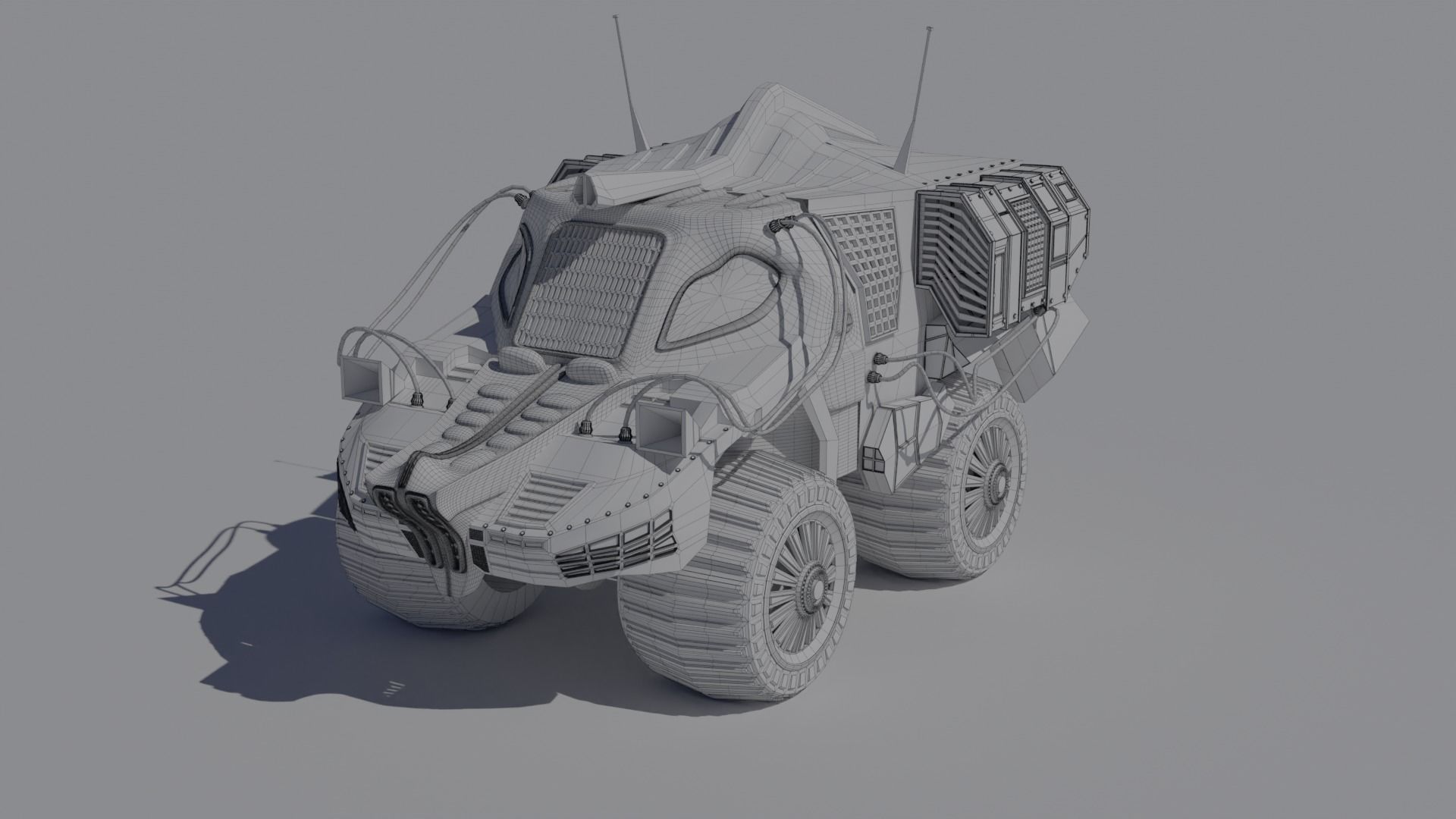 LOWPOLY CROCODILE CAR  Low-poly 3D model_21