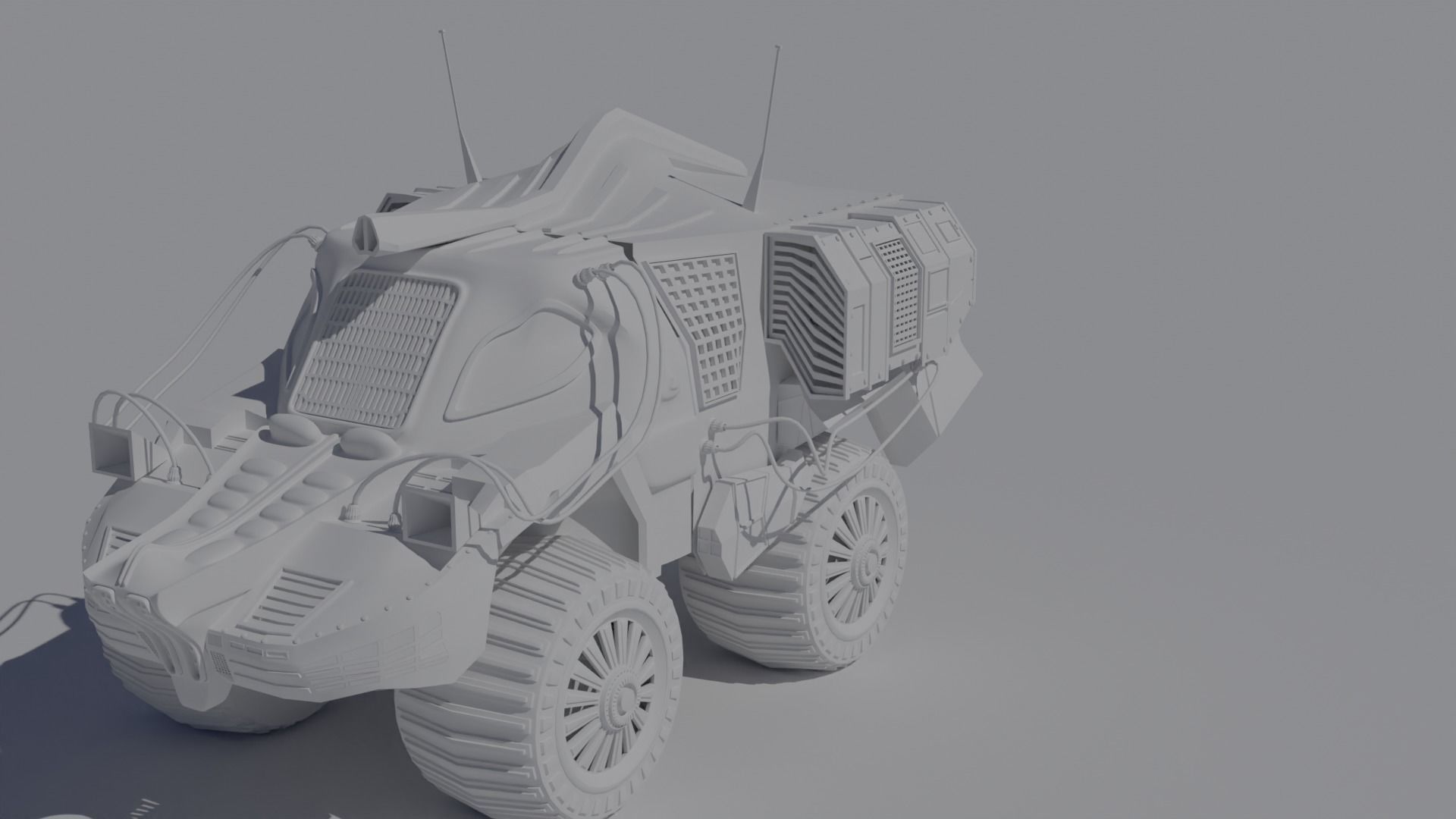 LOWPOLY CROCODILE CAR  Low-poly 3D model_13