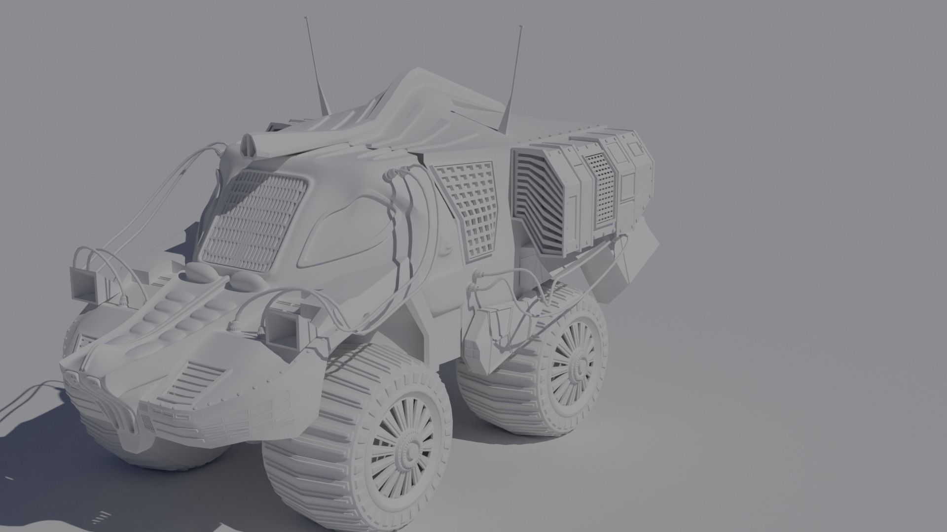 LOWPOLY CROCODILE CAR  Low-poly 3D model_14