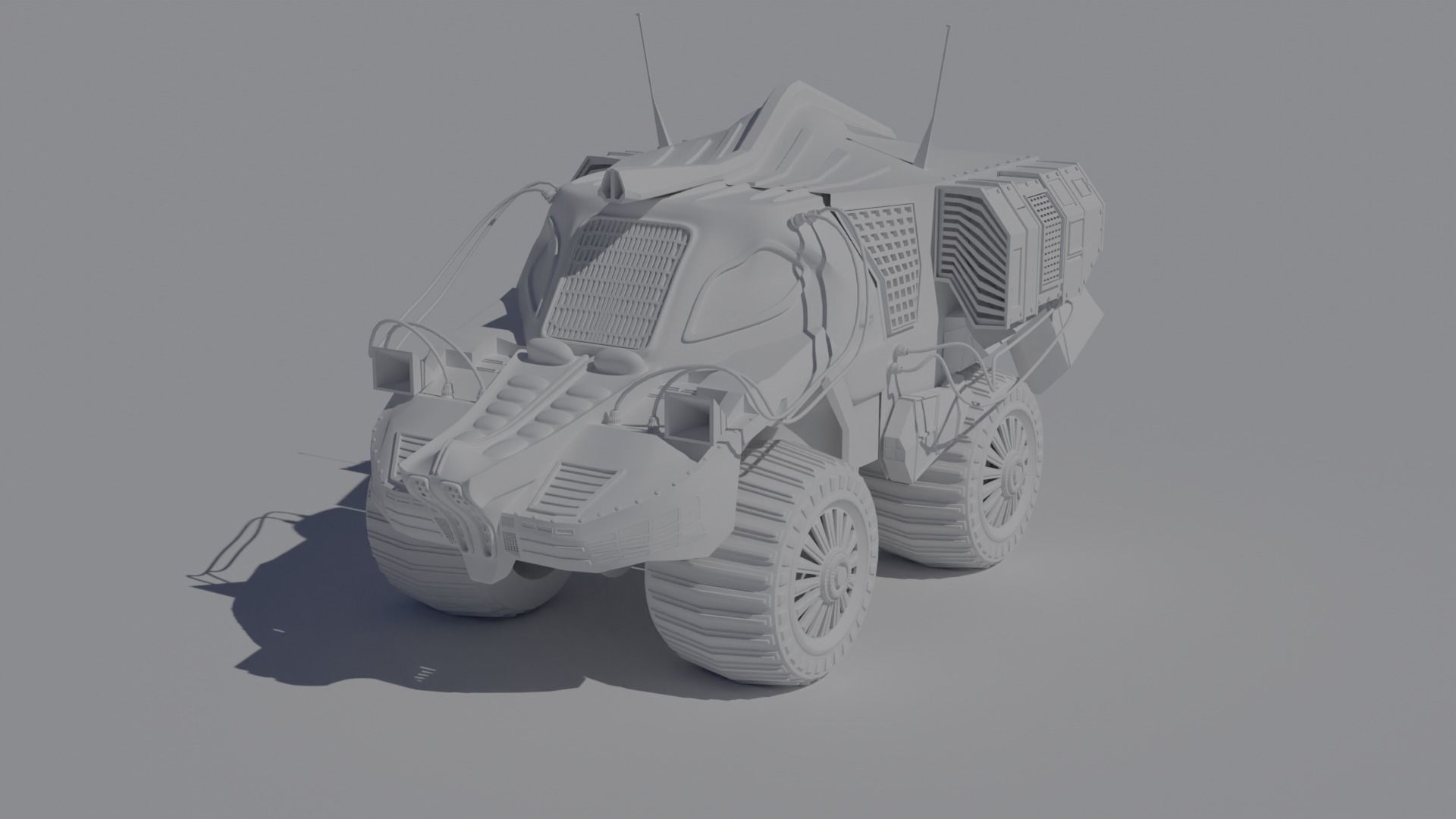LOWPOLY CROCODILE CAR  Low-poly 3D model_9