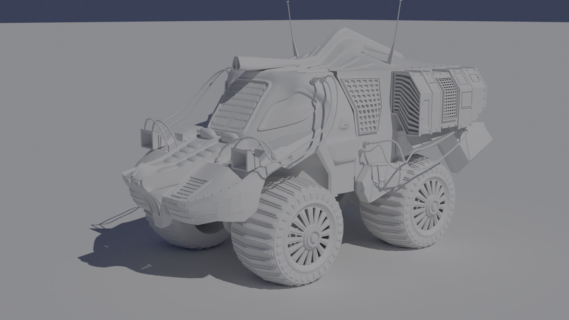 LOWPOLY CROCODILE CAR  Low-poly 3D model_16