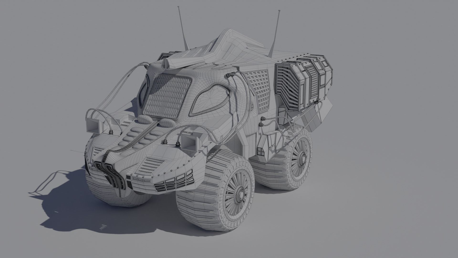 LOWPOLY CROCODILE CAR  Low-poly 3D model_23