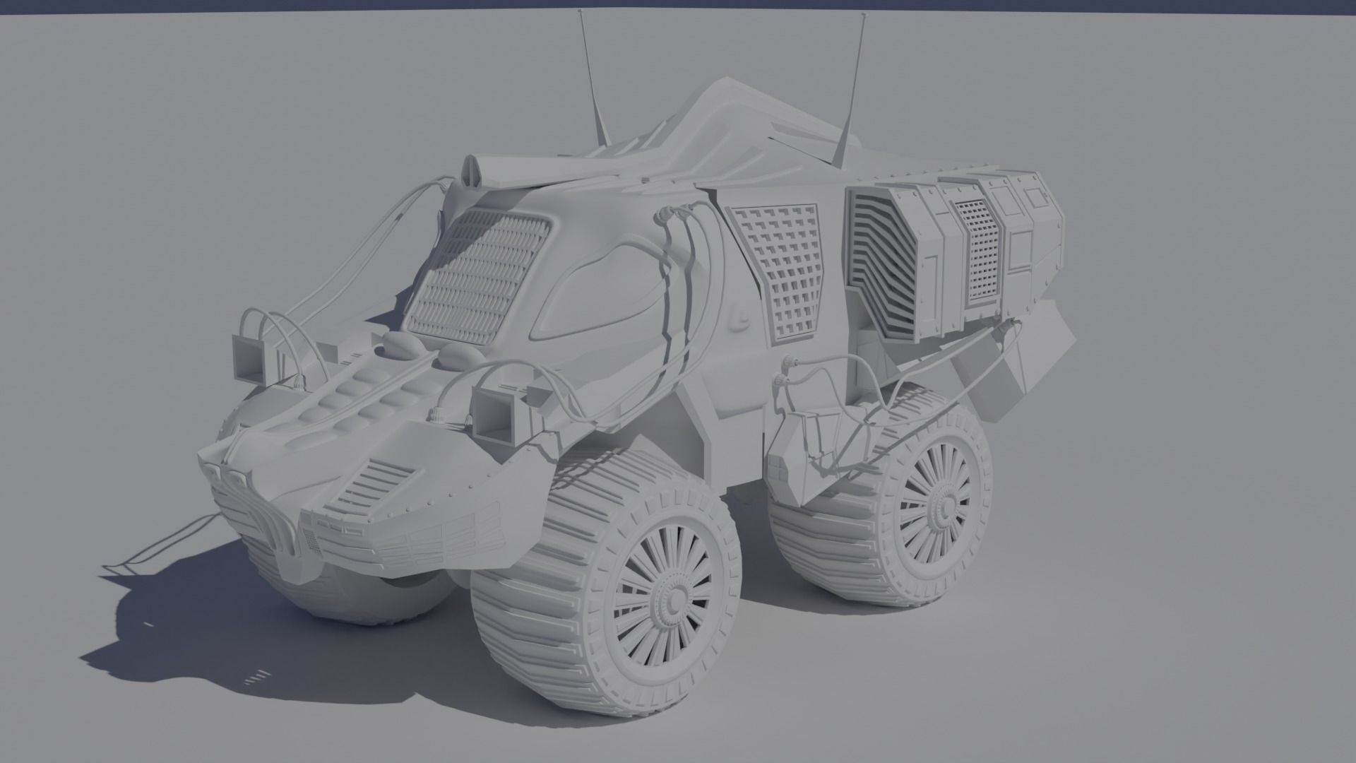 LOWPOLY CROCODILE CAR  Low-poly 3D model_15