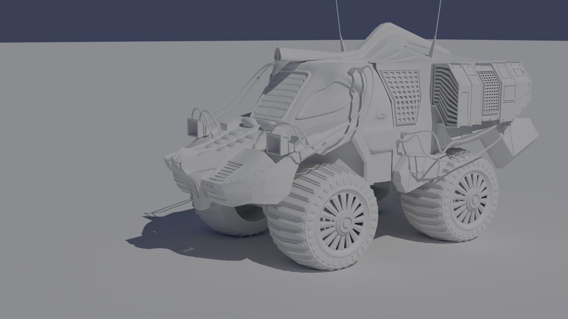 LOWPOLY CROCODILE CAR  Low-poly 3D model_17