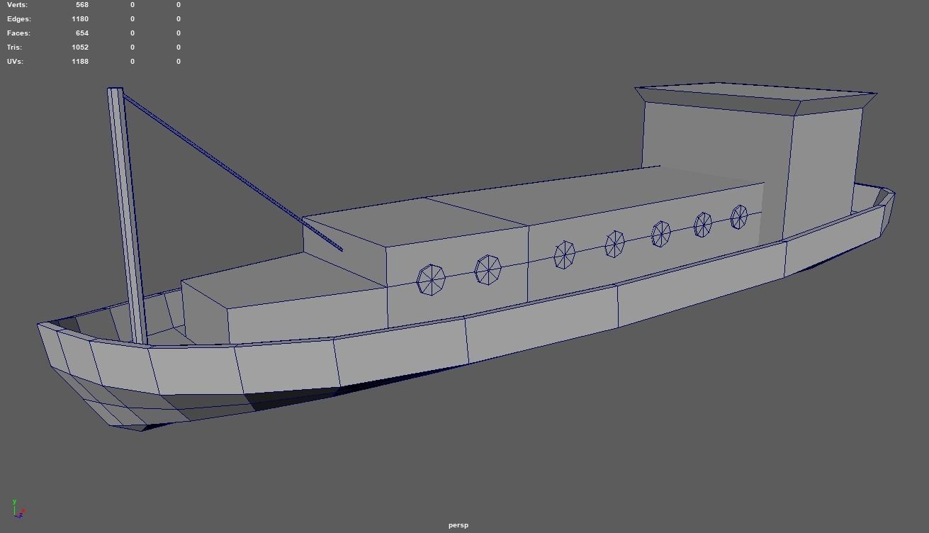 Low Poly Boats Pack 01 Low-poly 3D model_15