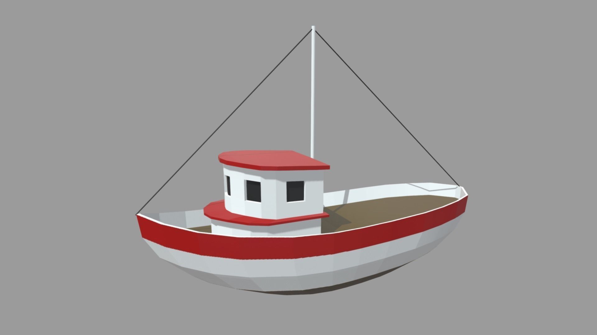 Low Poly Boats Pack 01 Low-poly 3D model_12