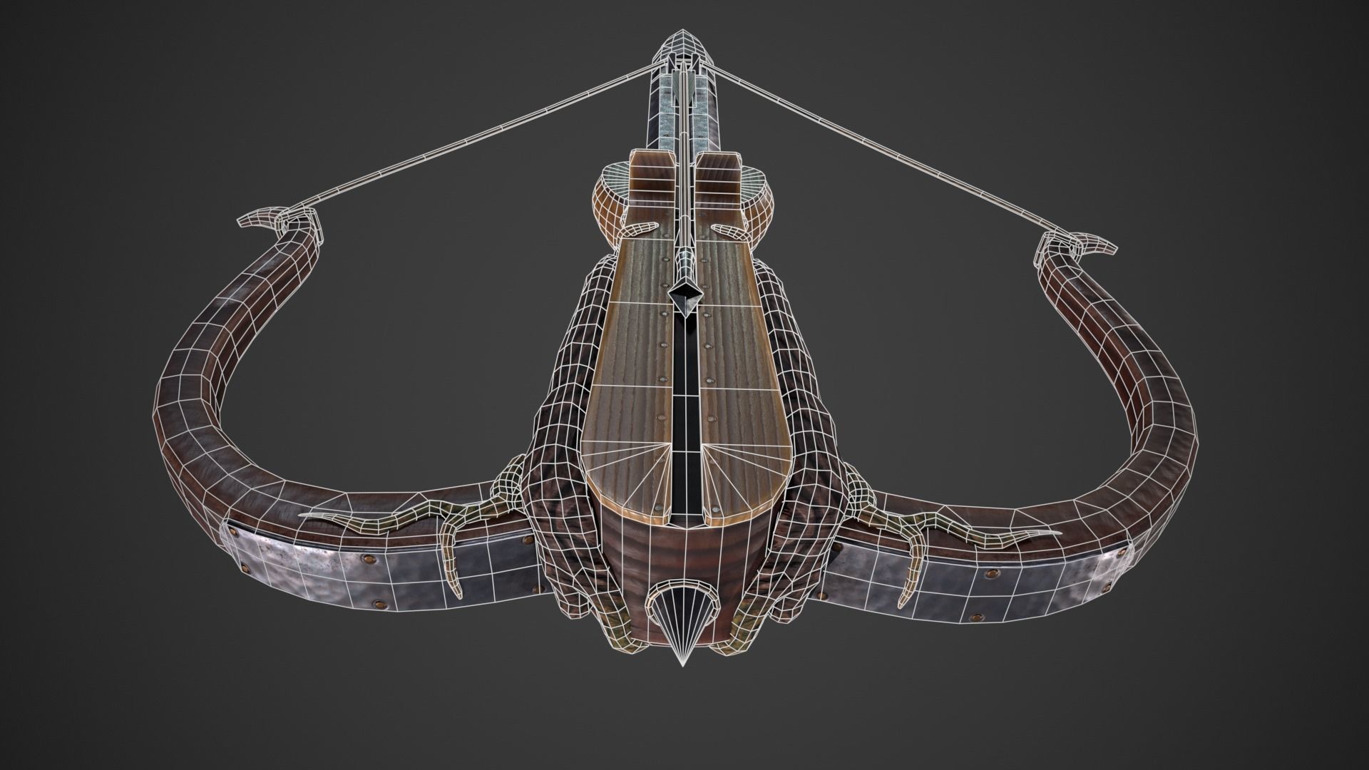 Fantasy Crossbow Low-poly 3D model_21