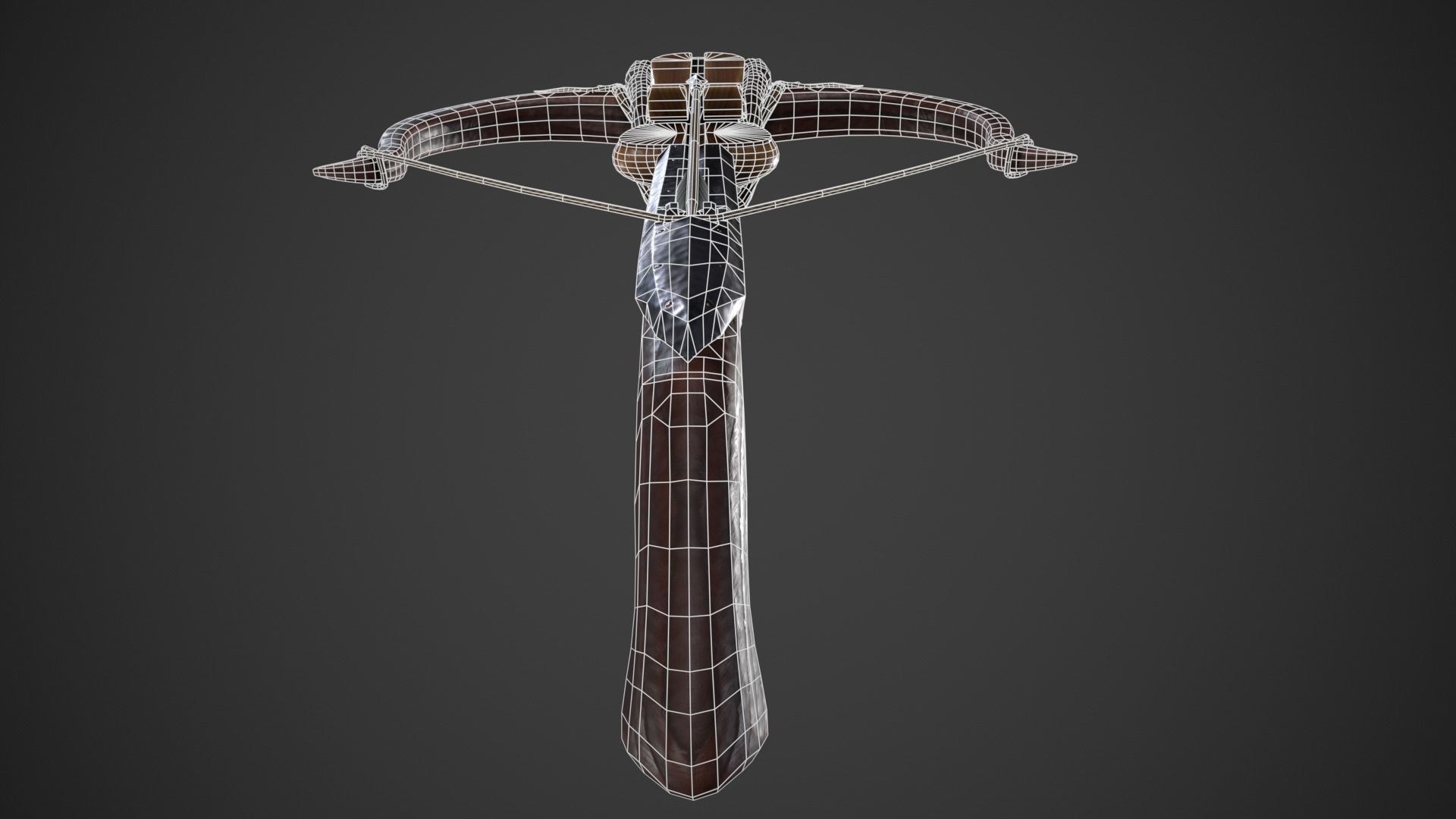 Fantasy Crossbow Low-poly 3D model_20