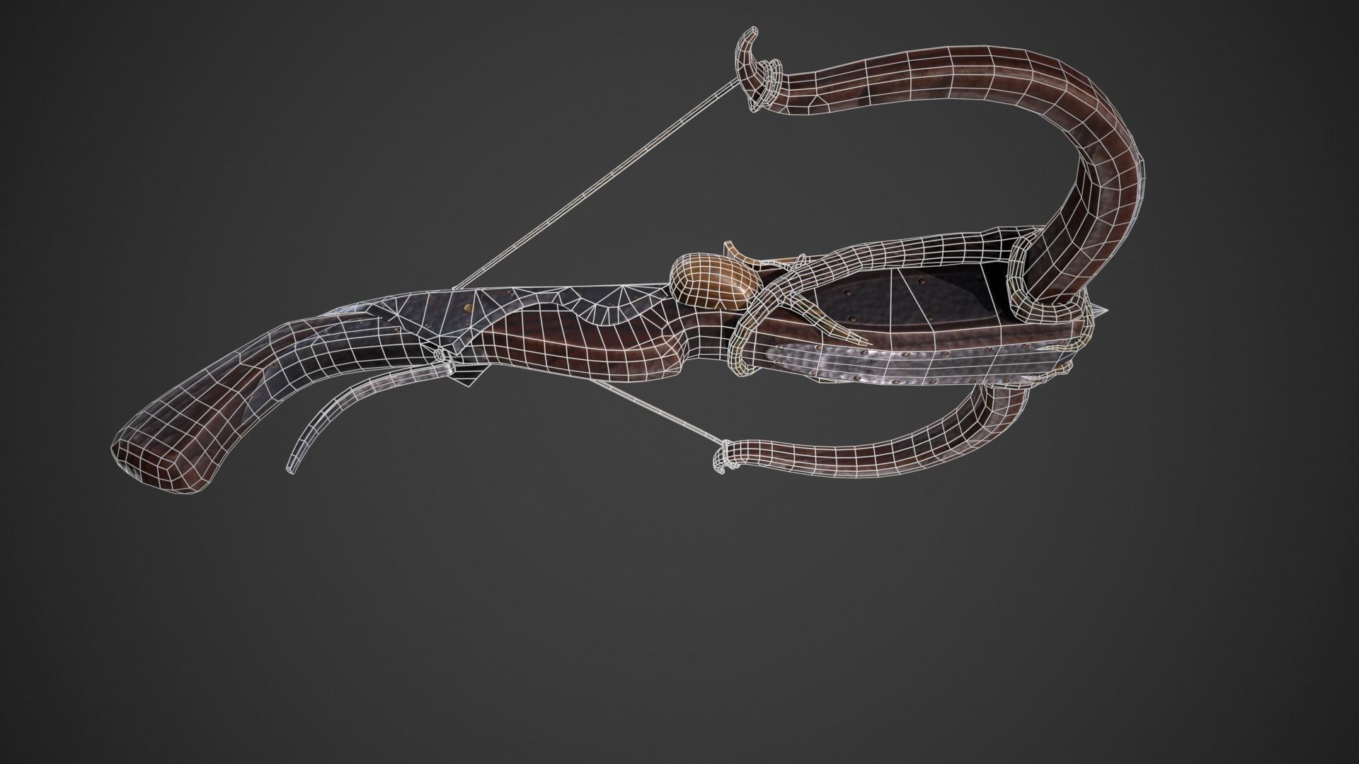 Fantasy Crossbow Low-poly 3D model_18