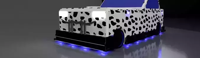 Custom Car Model Low-poly 3D model