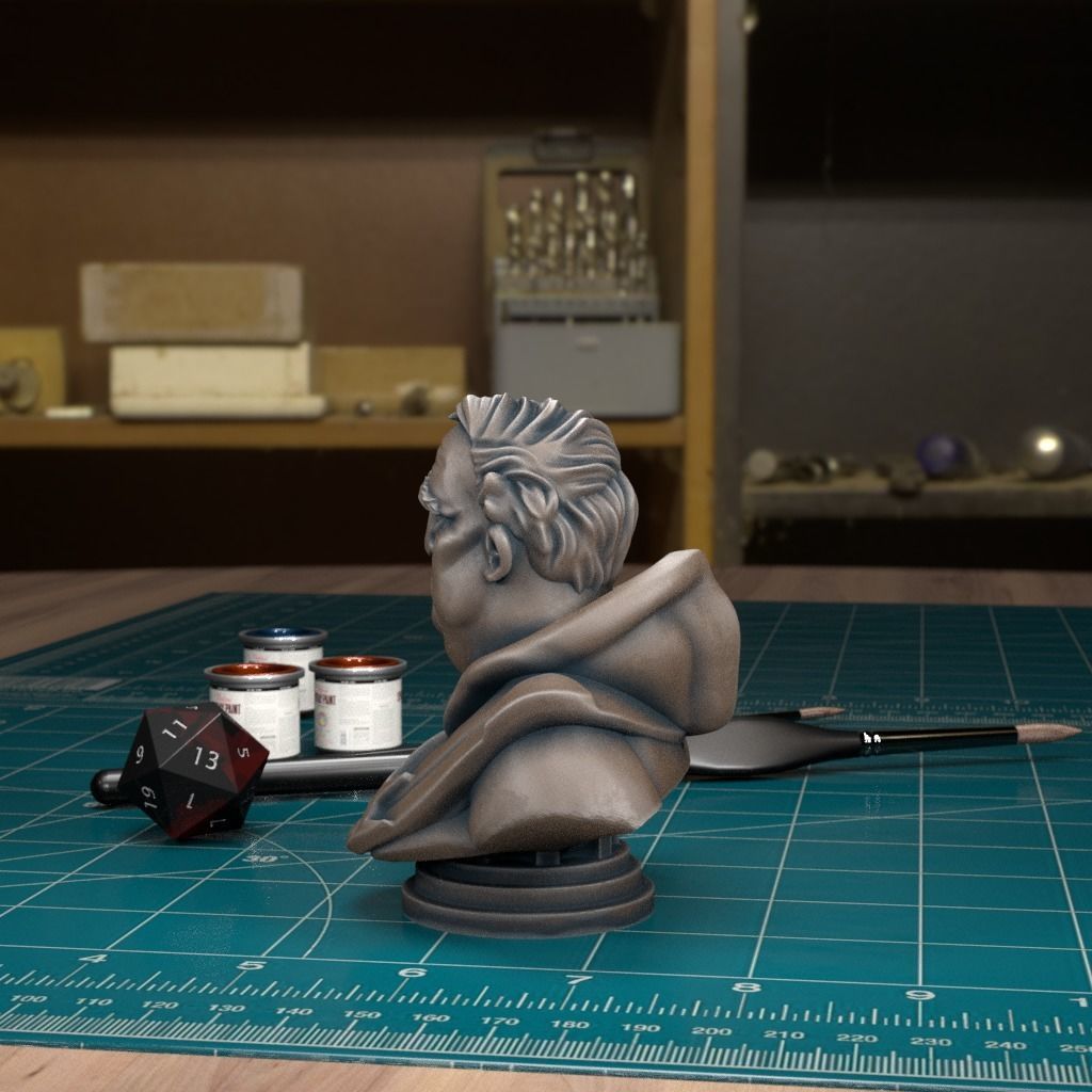 Curse of Strahd - Donovich Bust - Pre-Supported 3D print model_3