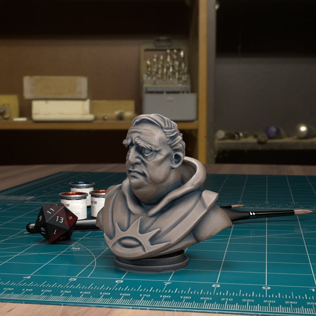 Curse of Strahd - Donovich Bust - Pre-Supported 3D print model_2