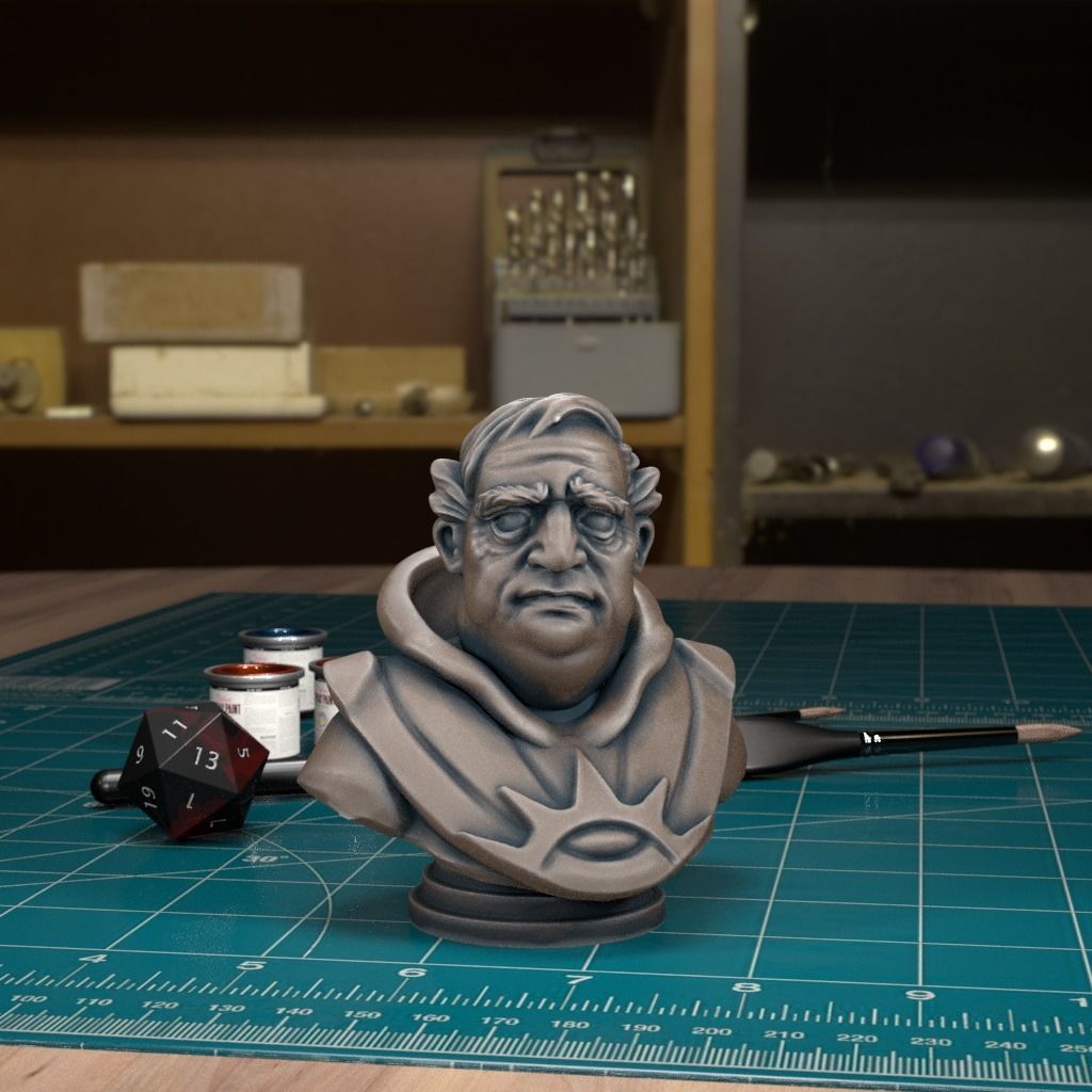 Curse of Strahd - Donovich Bust - Pre-Supported 3D print model_1