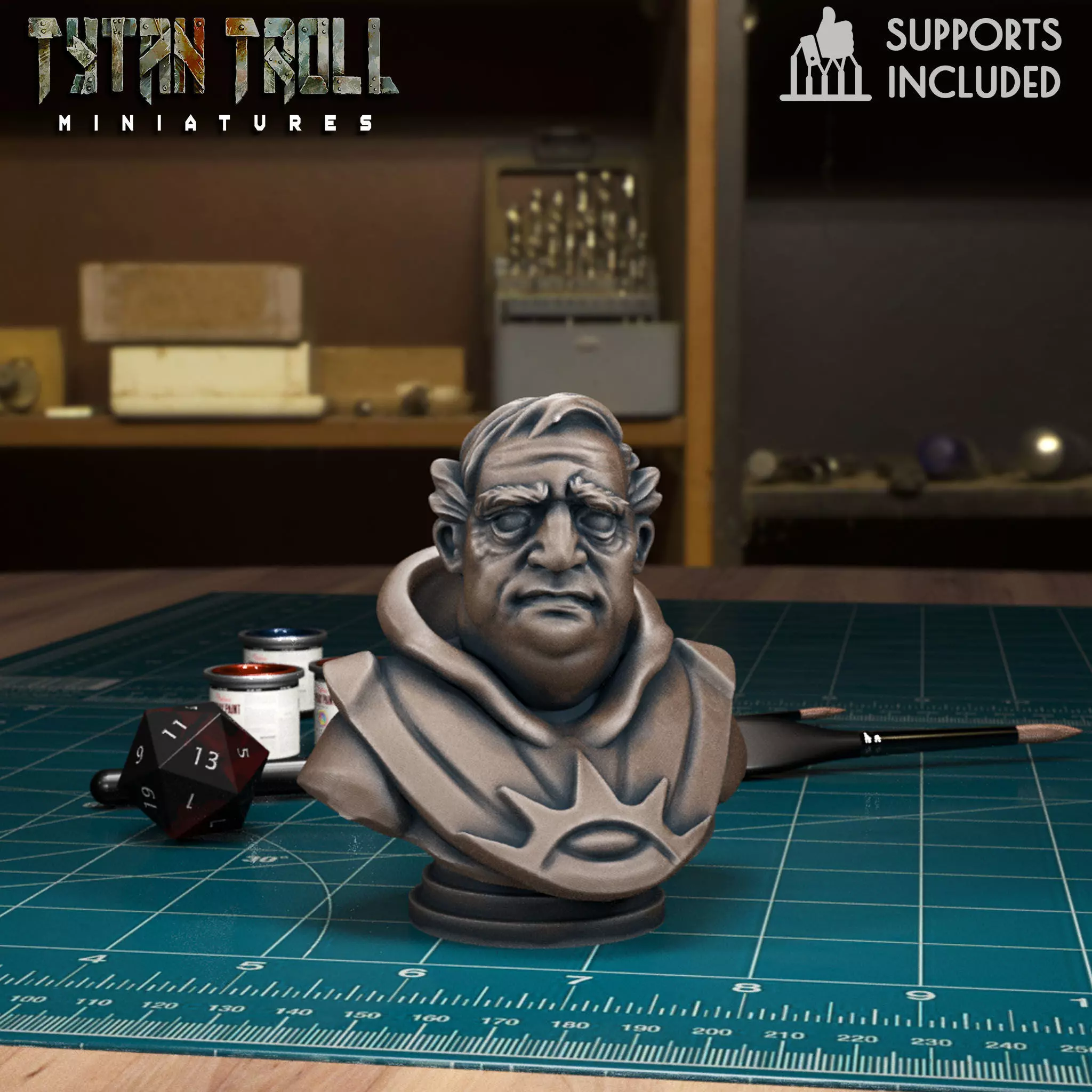 Curse of Strahd - Donovich Bust - Pre-Supported 3D print model_0