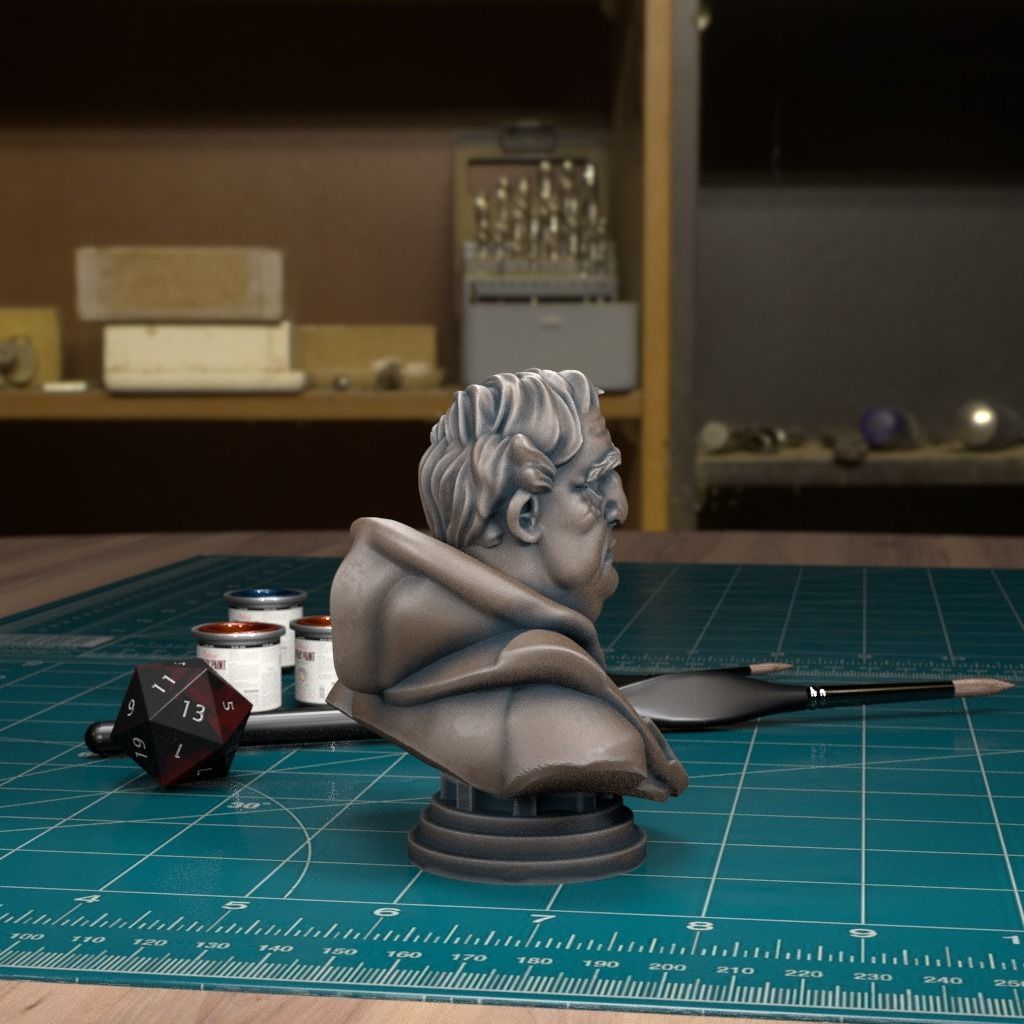 Curse of Strahd - Donovich Bust - Pre-Supported 3D print model_4