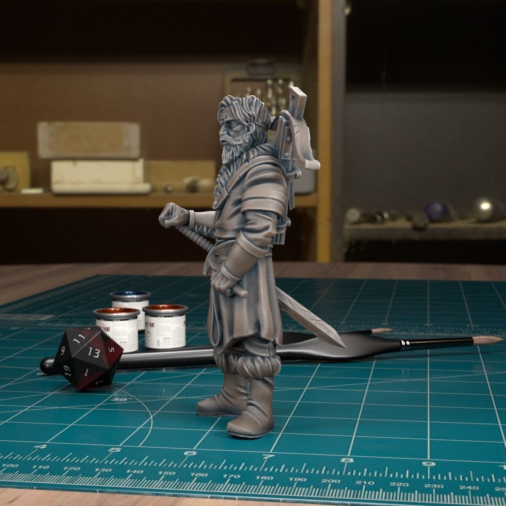 Curse of Strahd - Yevgeni - Pre-Supported 3D print model_2