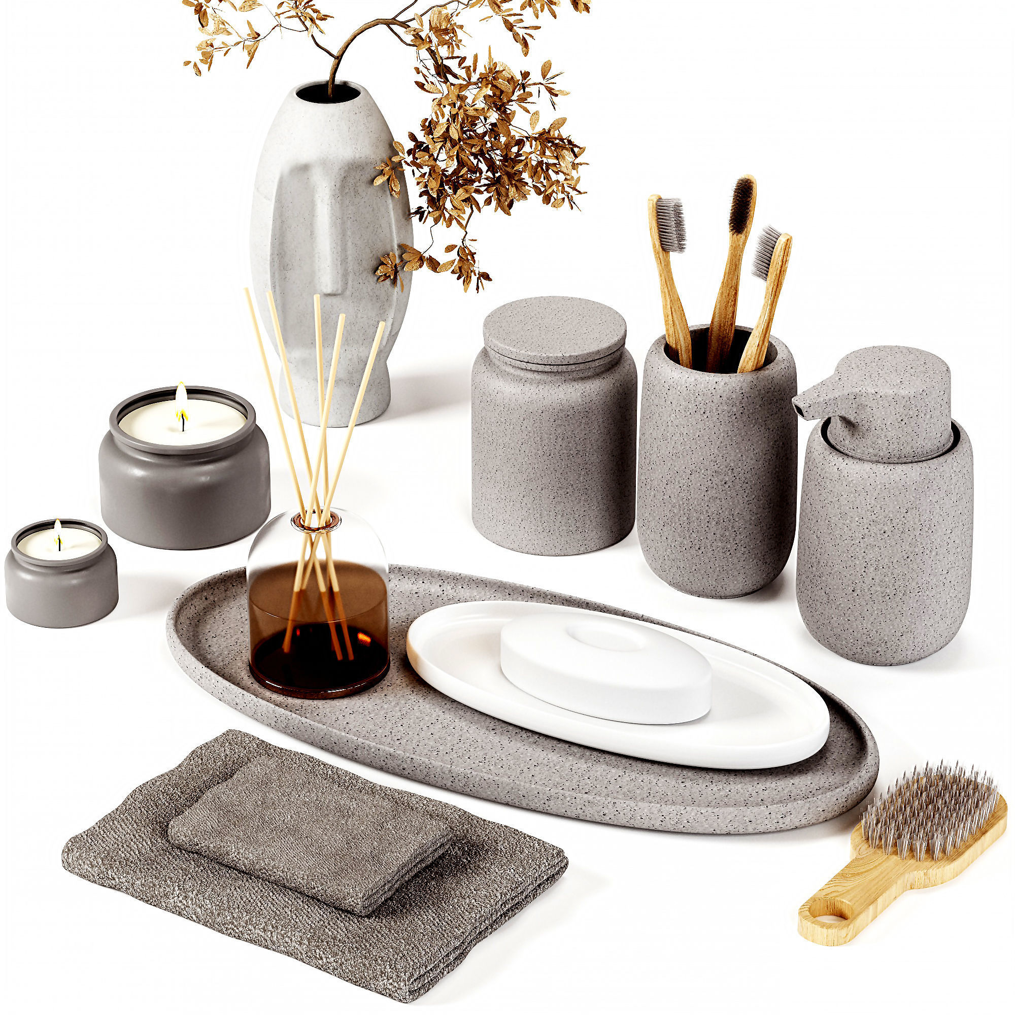 bathroom-accessory01 Low-poly 3D model_1