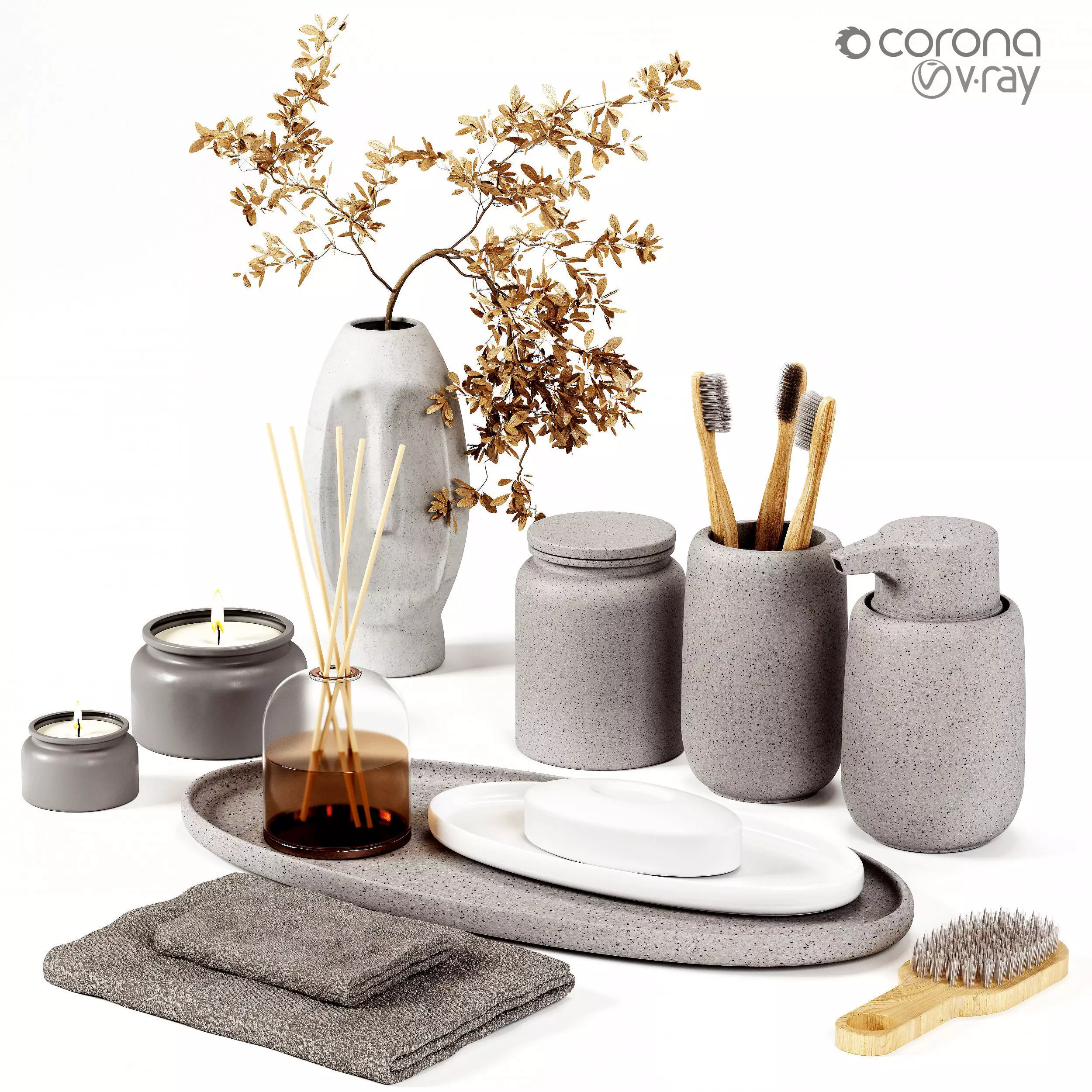 bathroom-accessory01 Low-poly 3D model_0