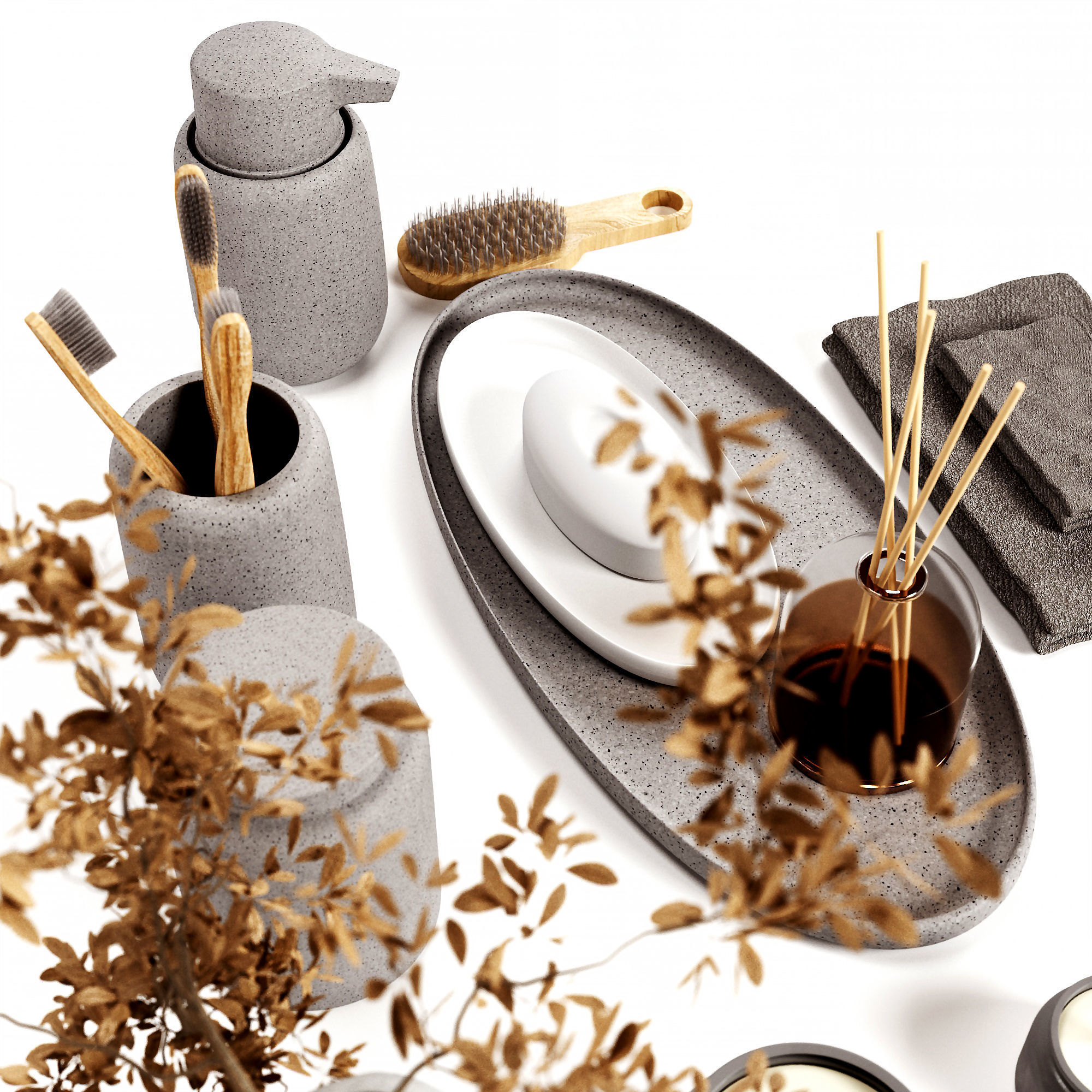 bathroom-accessory01 Low-poly 3D model_2