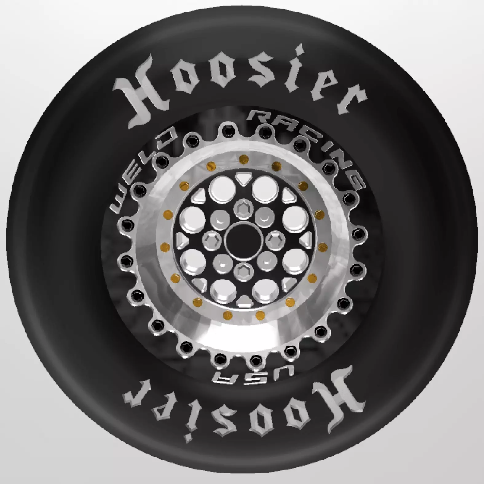 MAGNUM IMPORT WELD WHEELS AND HOOSIERS FOR SCALE AUTOS 3D print model_0