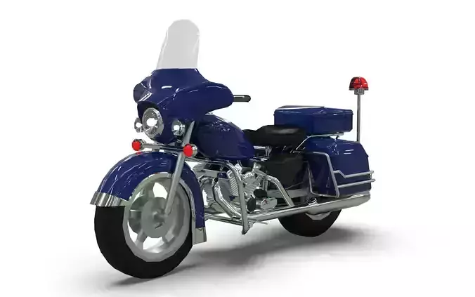 Police Motorcycle Lowpoly 