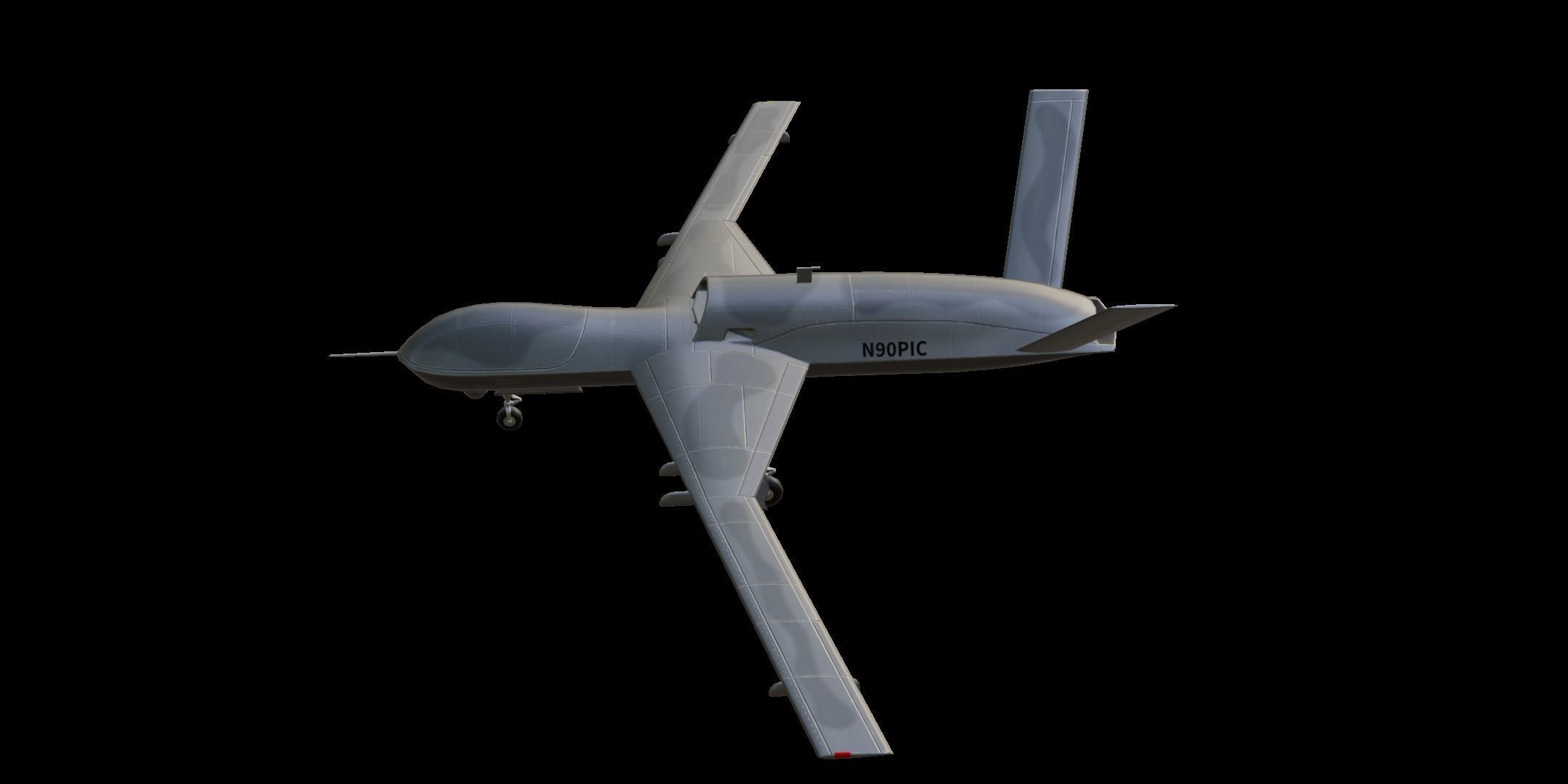 General Atomics MQ-20 Avenger Low-poly 3D model_4