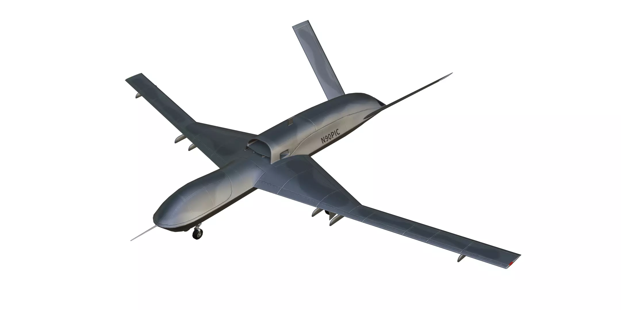 General Atomics MQ-20 Avenger Low-poly 3D model_0