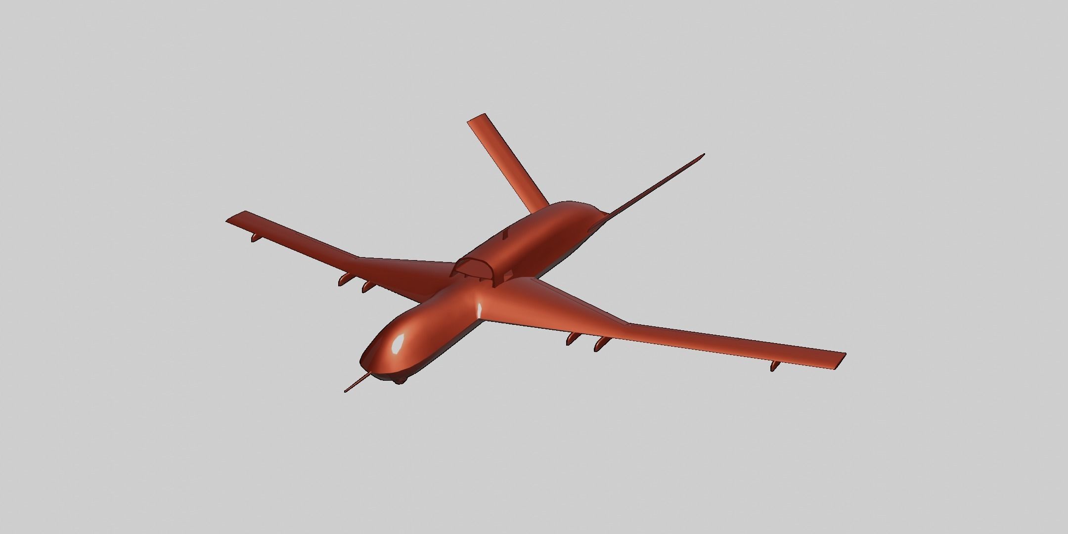 General Atomics MQ-20 Avenger Low-poly 3D model_9