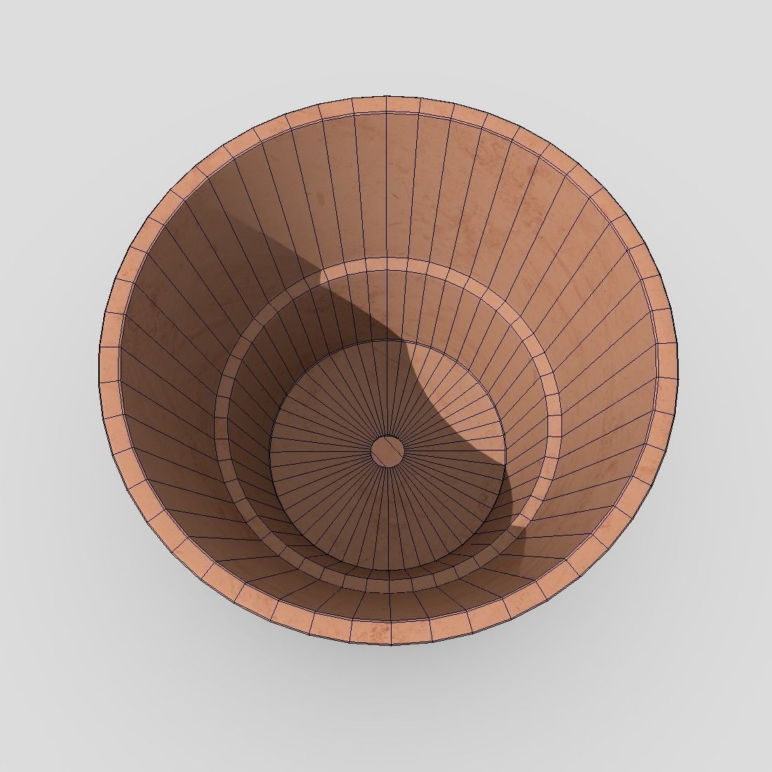 Plant Pot 2 Low-poly 3D model_8