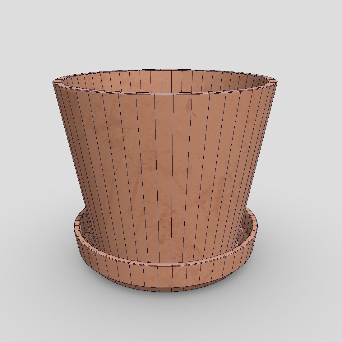 Plant Pot 2 Low-poly 3D model_12