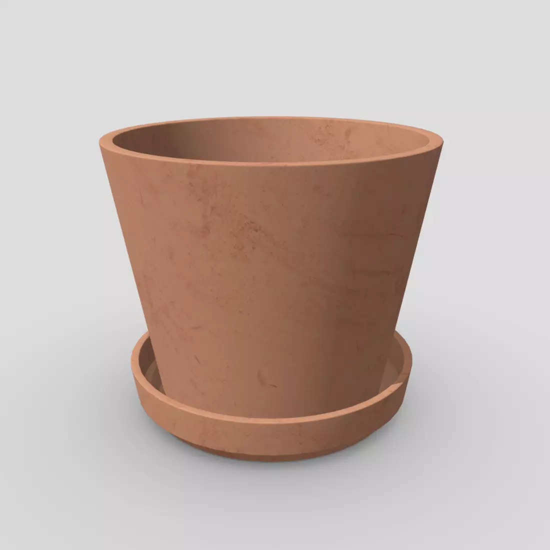 Plant Pot 2 Low-poly 3D model_0
