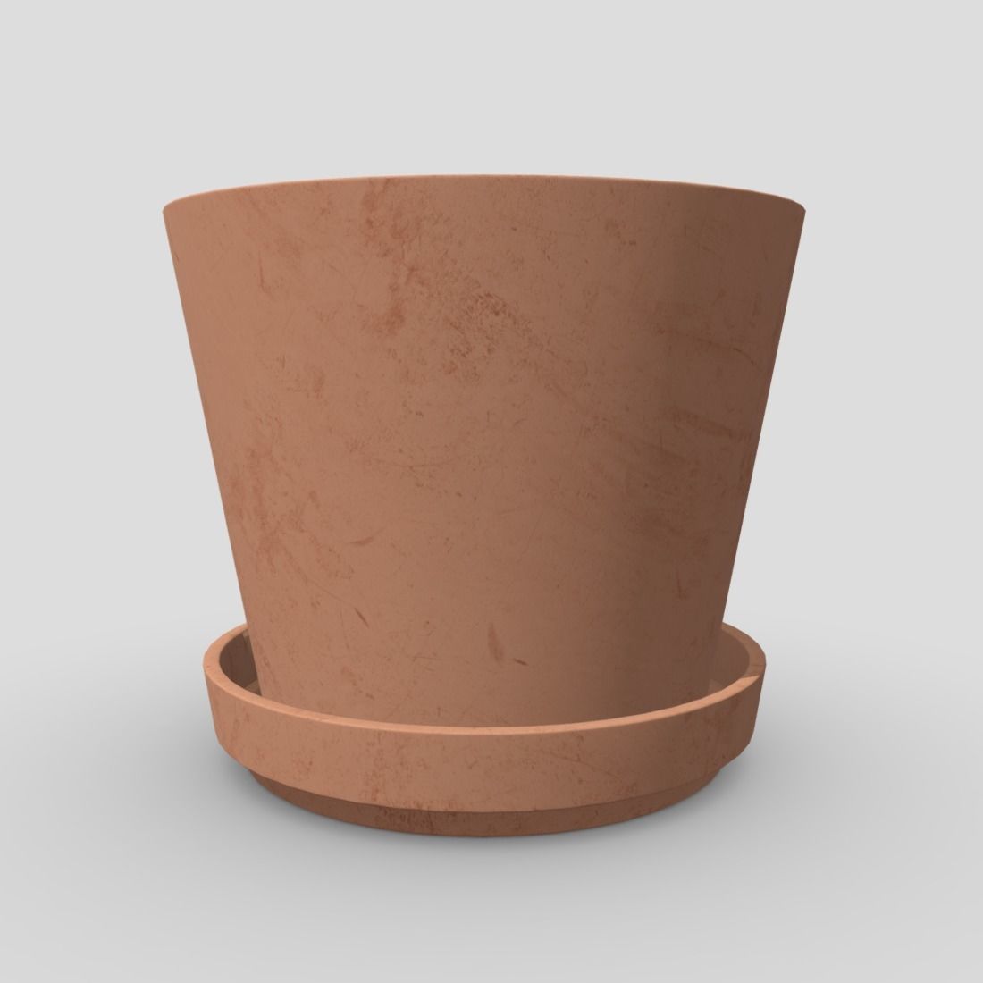 Plant Pot 2 Low-poly 3D model_3