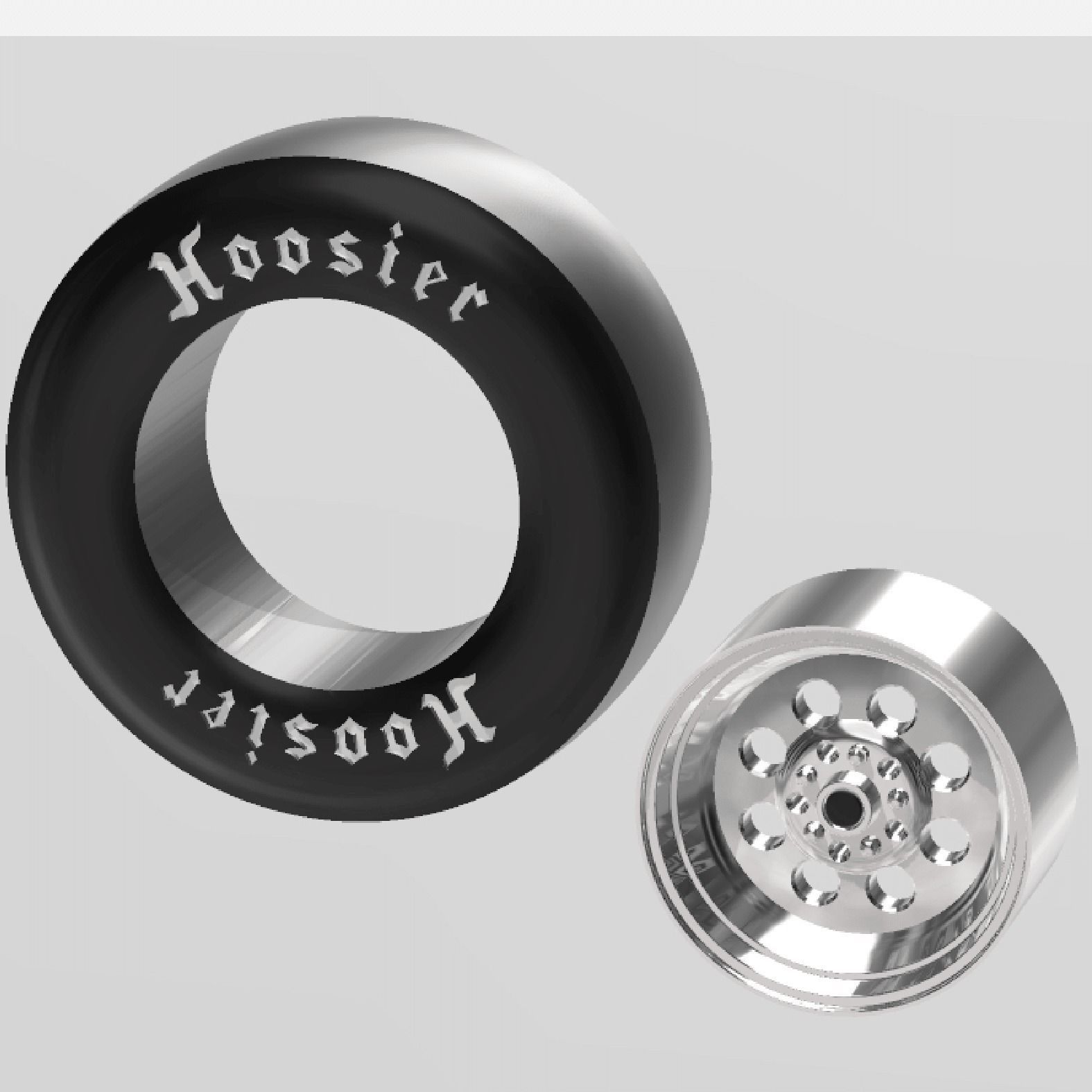 WELD DRAGLITE WHEEL AND HOOSIER SLICK TIRE FOR SCALE AUTOS 3D print model_7