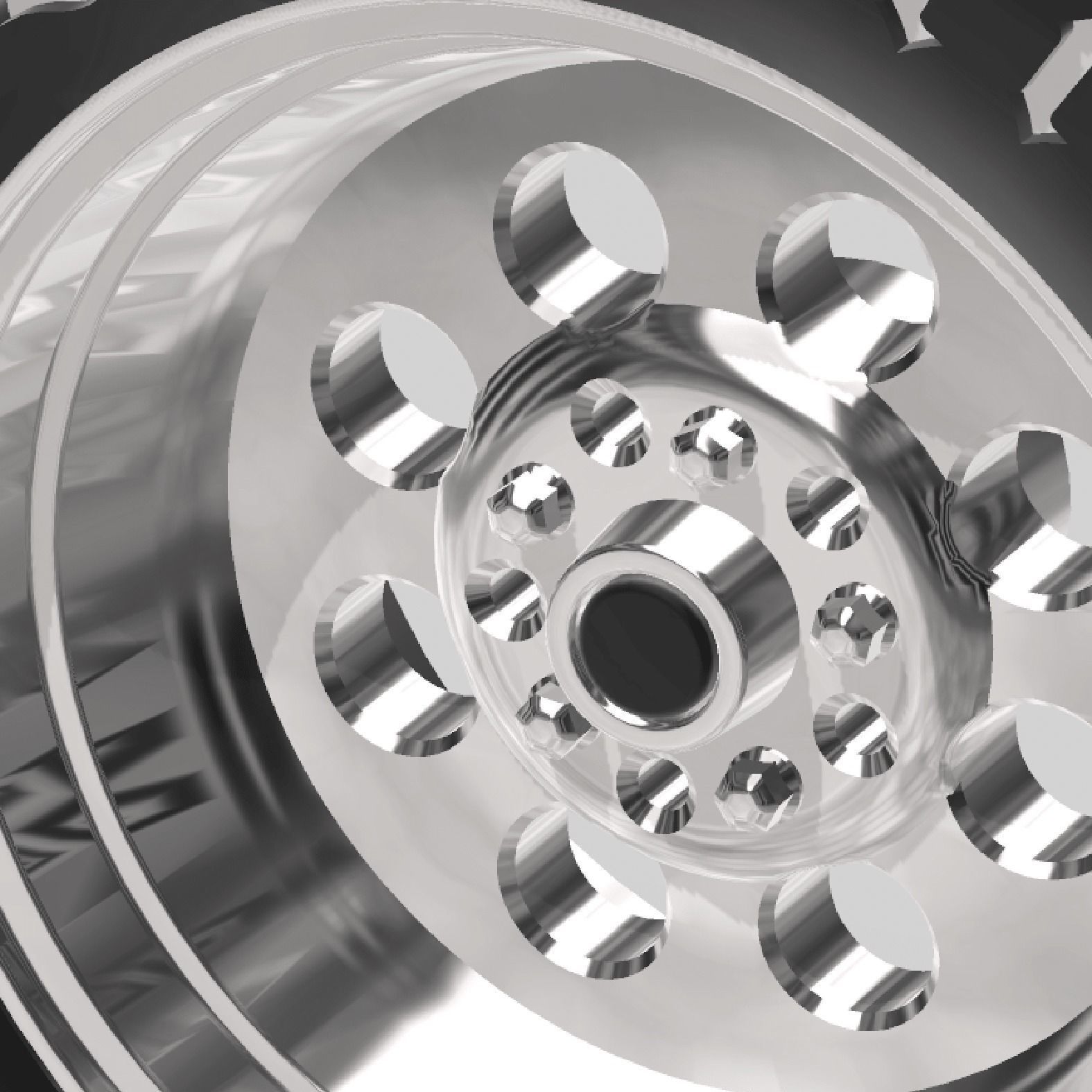 WELD DRAGLITE WHEEL AND HOOSIER SLICK TIRE FOR SCALE AUTOS 3D print model_3