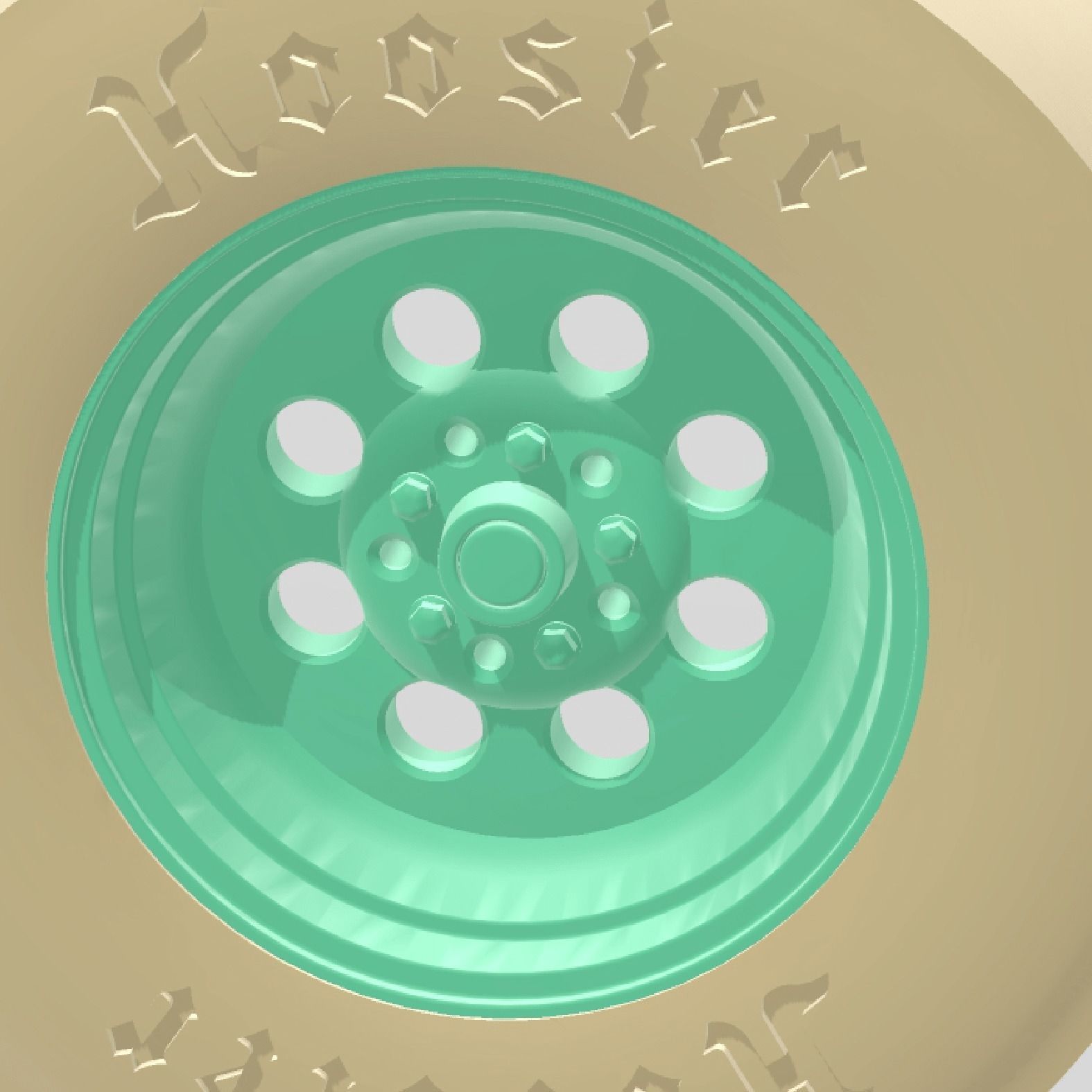 WELD DRAGLITE WHEEL AND HOOSIER SLICK TIRE FOR SCALE AUTOS 3D print model_2