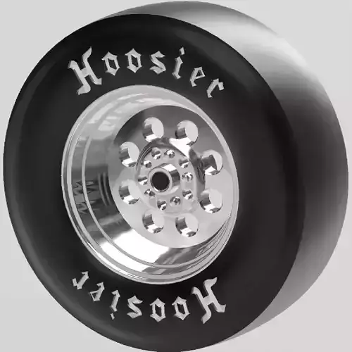 WELD DRAGLITE WHEEL AND HOOSIER SLICK TIRE FOR SCALE AUTOS 3D print model