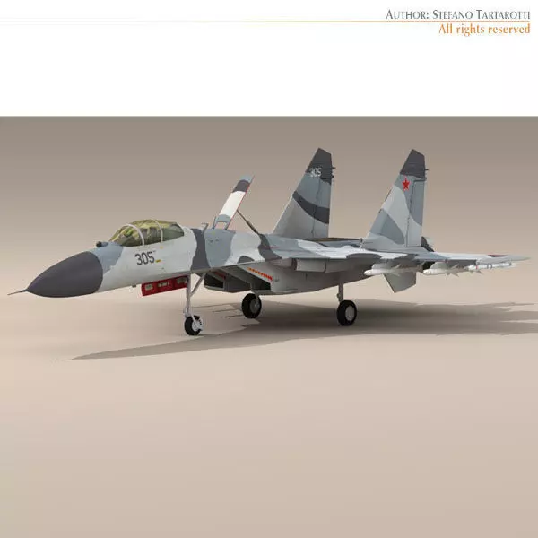 Su-27 Flanker 3D model_0