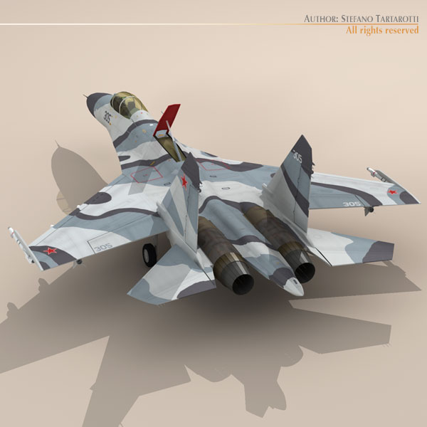 Su-27 Flanker 3D model_2