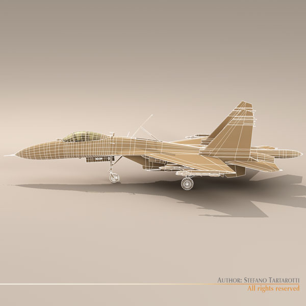 Su-27 Flanker 3D model_8