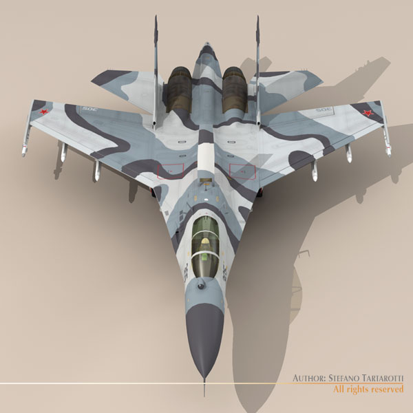 Su-27 Flanker 3D model_1