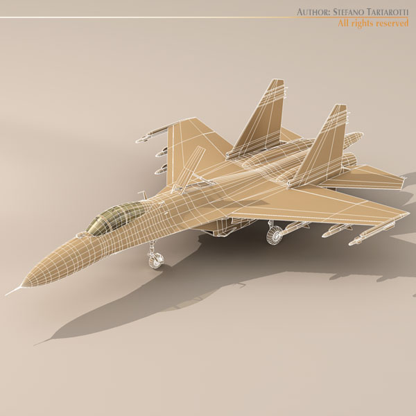 Su-27 Flanker 3D model_3