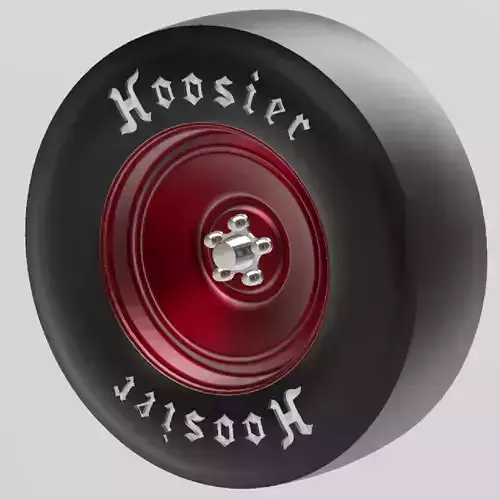 RAT ROD WHEEL AND HOOSIER SLICK TIRE FOR SCALE AUTOS