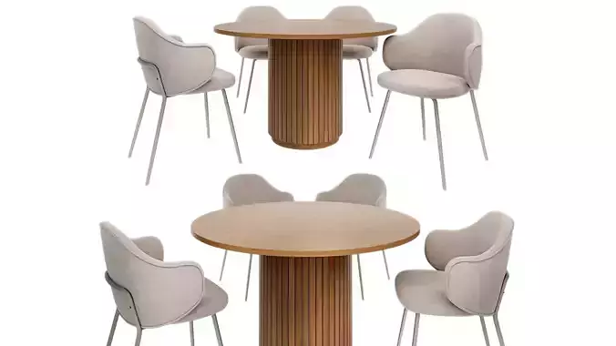 Licia round table and Yunia dining chair