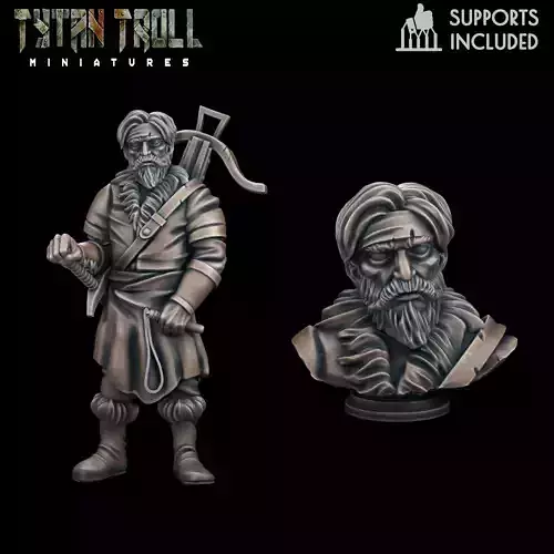 Curse of Strahd - Yevgeni Mini bust combo - Pre-Supported