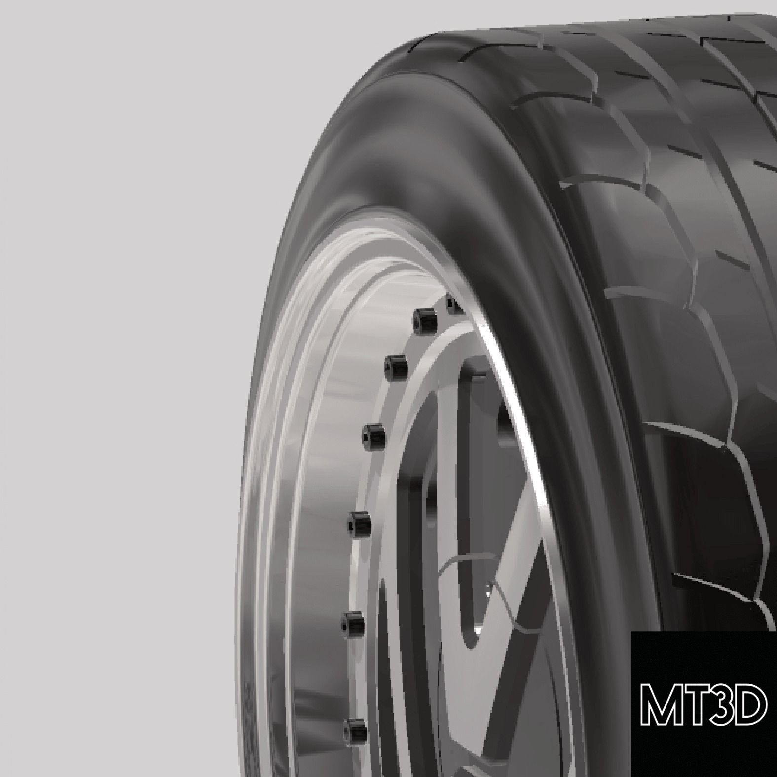 VOLKSWAGEN VW LOGO WHEELS WITH STRETCHED TIRES IN 2 SIZES 3D print model_1