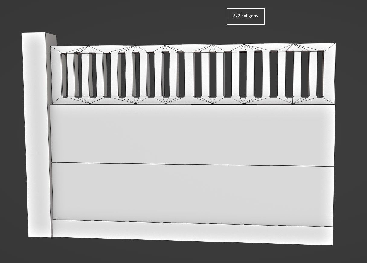 Old  concrete Fences pack Low-poly 3D model_17