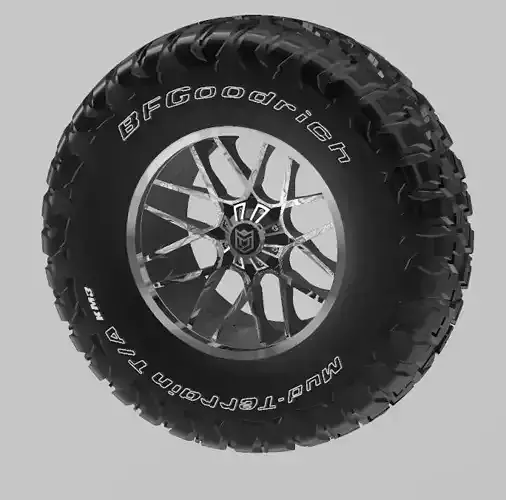 BF GOODRICH KM3 AND DROPSTARS 654 20X10 FOR OFFROAD SCALE AUTOS 3D print model