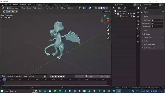 Dragon 3D Printing Ready for Exam College Toy